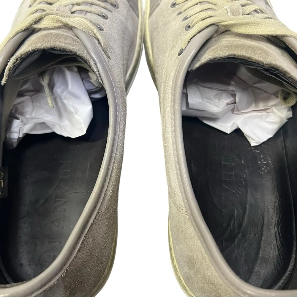 👟‎ LANVIN Suede Leather Low-Top Sneakers – 12